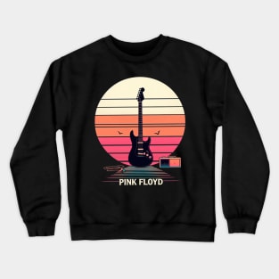 Pink Floyd Retro Guitar and Moon Crewneck Sweatshirt